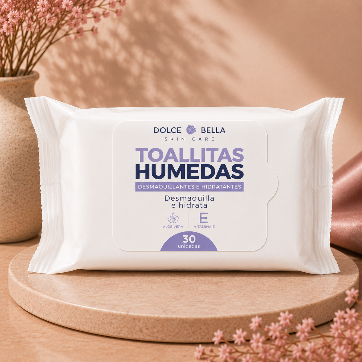 Toallitas Húmedas Desmaquillantes con Vitamina E